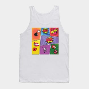 Comics Portrait - Heroes Group - Cartoon Tank Top